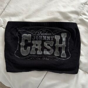 Ash Black Graphic Tube Top